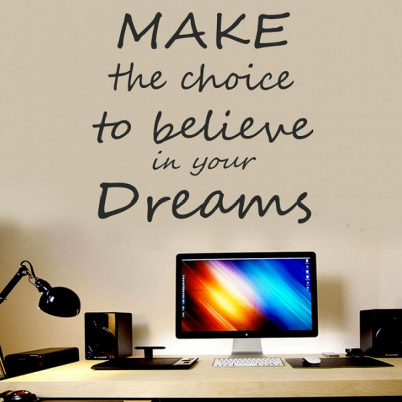 Αυτοκόλλητο τοίχου με Φράσεις Believe in your dreams